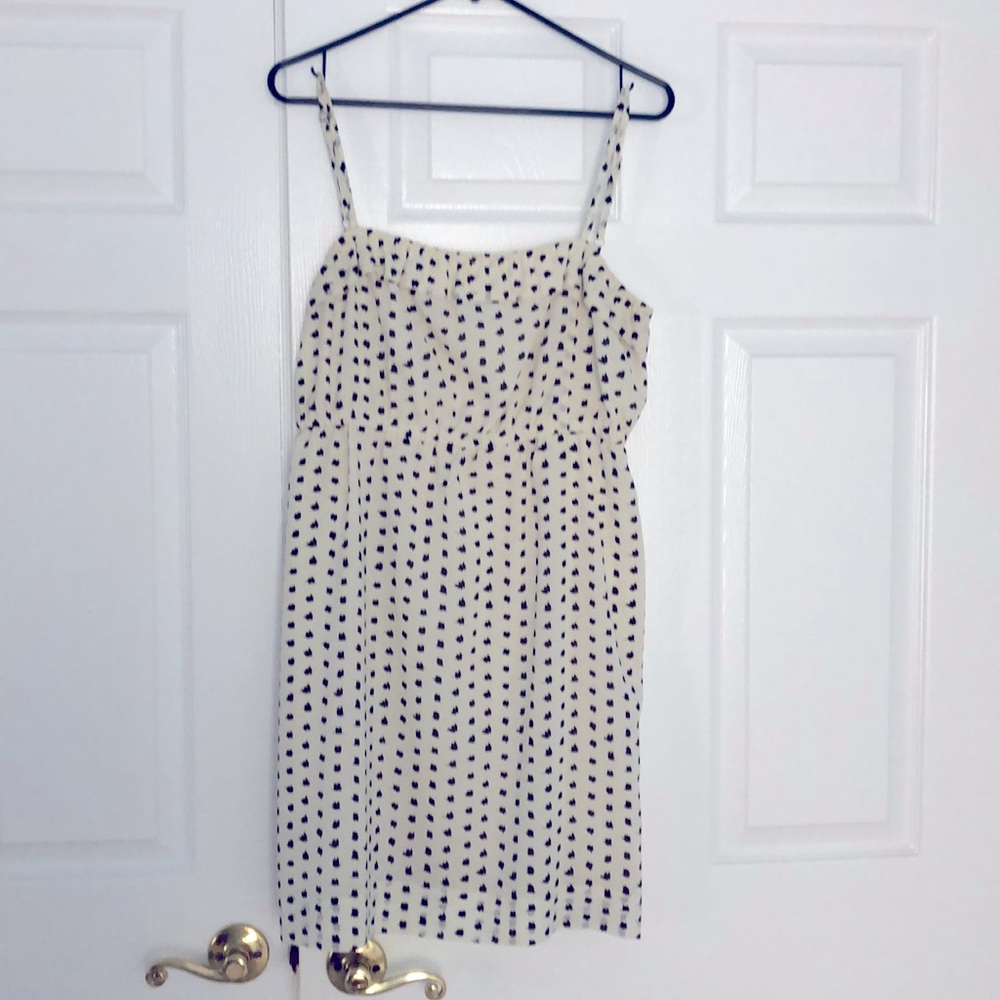 JCrew black & white print mini dress